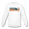 Winter Park, Colorado Sweatshirt - Retro Mountain Winter Park Crewneck Sweatshirt - white