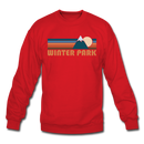Winter Park, Colorado Sweatshirt - Retro Mountain Winter Park Crewneck Sweatshirt - red