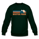Winter Park, Colorado Sweatshirt - Retro Mountain Winter Park Crewneck Sweatshirt - forest green