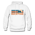 Asheville, North Carolina Hoodie - Retro Mountain Asheville Crewneck Hooded Sweatshirt - white