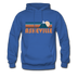 Asheville, North Carolina Hoodie - Retro Mountain Asheville Crewneck Hooded Sweatshirt - royal blue