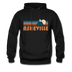 Asheville, North Carolina Hoodie - Retro Mountain Asheville Crewneck Hooded Sweatshirt - black
