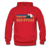 Asheville, North Carolina Hoodie - Retro Mountain Asheville Crewneck Hooded Sweatshirt - red