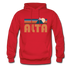 Alta, Utah Hoodie - Retro Mountain Alta Crewneck Hooded Sweatshirt - red