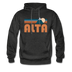 Alta, Utah Hoodie - Retro Mountain Alta Crewneck Hooded Sweatshirt - charcoal gray