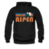 Aspen, Colorado Hoodie - Retro Mountain Aspen Crewneck Hooded Sweatshirt - black