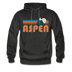 Aspen, Colorado Hoodie - Retro Mountain Aspen Crewneck Hooded Sweatshirt - charcoal gray