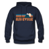 Asheville, North Carolina Hoodie - Retro Mountain Asheville Crewneck Hooded Sweatshirt - navy