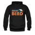 Bend, Oregon Hoodie - Retro Mountain Bend Crewneck Hooded Sweatshirt - black