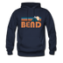 Bend, Oregon Hoodie - Retro Mountain Bend Crewneck Hooded Sweatshirt - navy