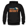 Banff, Canada Hoodie - Retro Mountain Banff Crewneck Hooded Sweatshirt - black