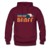 Banff, Canada Hoodie - Retro Mountain Banff Crewneck Hooded Sweatshirt - burgundy