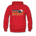 Banff, Canada Hoodie - Retro Mountain Banff Crewneck Hooded Sweatshirt - red