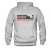 Beaver Creek, Colorado Hoodie - Retro Mountain Beaver Creek Crewneck Hooded Sweatshirt - heather gray