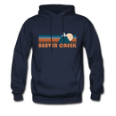 Beaver Creek, Colorado Hoodie - Retro Mountain Beaver Creek Crewneck Hooded Sweatshirt - navy