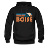 Boise, Idaho Hoodie - Retro Mountain Boise Hooded Sweatshirt