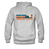 Crested Butte, Colorado Hoodie - Retro Mountain Crested Butte Crewneck Hooded Sweatshirt - heather gray