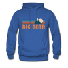 Big Bear, California Hoodie - Retro Mountain Big Bear Crewneck Hooded Sweatshirt - royal blue