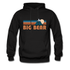 Big Bear, California Hoodie - Retro Mountain Big Bear Crewneck Hooded Sweatshirt - black