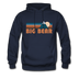Big Bear, California Hoodie - Retro Mountain Big Bear Crewneck Hooded Sweatshirt - navy