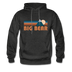 Big Bear, California Hoodie - Retro Mountain Big Bear Crewneck Hooded Sweatshirt - charcoal gray