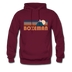 Bozeman, Montana Hoodie - Retro Mountain Bozeman Crewneck Hooded Sweatshirt - burgundy