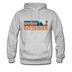 Bozeman, Montana Hoodie - Retro Mountain Bozeman Crewneck Hooded Sweatshirt - heather gray