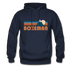Bozeman, Montana Hoodie - Retro Mountain Bozeman Crewneck Hooded Sweatshirt - navy