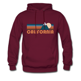 California Hoodie - Retro Mountain California Hooded Sweatshirt