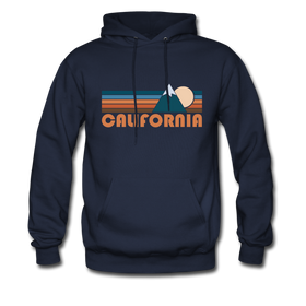 California Hoodie - Retro Mountain California Hooded Sweatshirt