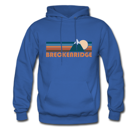 Breckenridge, Colorado Hoodie - Retro Mountain Breckenridge Crewneck Hooded Sweatshirt - royal blue