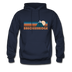 Breckenridge, Colorado Hoodie - Retro Mountain Breckenridge Crewneck Hooded Sweatshirt - navy