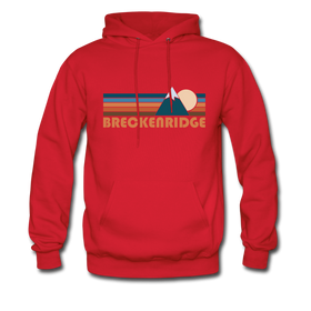 Breckenridge, Colorado Hoodie - Retro Mountain Breckenridge Crewneck Hooded Sweatshirt - red