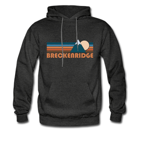 Breckenridge, Colorado Hoodie - Retro Mountain Breckenridge Crewneck Hooded Sweatshirt - charcoal gray