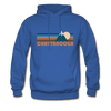 Chattanooga, Tennessee Hoodie - Retro Mountain Chattanooga Crewneck Hooded Sweatshirt - royal blue
