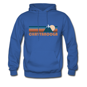 Chattanooga, Tennessee Hoodie - Retro Mountain Chattanooga Crewneck Hooded Sweatshirt - royal blue