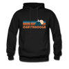 Chattanooga, Tennessee Hoodie - Retro Mountain Chattanooga Crewneck Hooded Sweatshirt - black