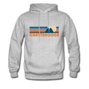 Chattanooga, Tennessee Hoodie - Retro Mountain Chattanooga Crewneck Hooded Sweatshirt - heather gray