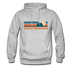 Chattanooga, Tennessee Hoodie - Retro Mountain Chattanooga Crewneck Hooded Sweatshirt - heather gray