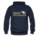 Chattanooga, Tennessee Hoodie - Retro Mountain Chattanooga Crewneck Hooded Sweatshirt - navy