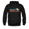 Colorado Springs, Colorado Hoodie - Retro Mountain Colorado Springs Crewneck Hooded Sweatshirt - black