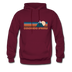 Colorado Springs, Colorado Hoodie - Retro Mountain Colorado Springs Crewneck Hooded Sweatshirt - burgundy