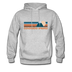 Colorado Springs, Colorado Hoodie - Retro Mountain Colorado Springs Crewneck Hooded Sweatshirt - heather gray