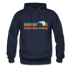 Colorado Springs, Colorado Hoodie - Retro Mountain Colorado Springs Crewneck Hooded Sweatshirt - navy