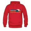 Colorado Springs, Colorado Hoodie - Retro Mountain Colorado Springs Crewneck Hooded Sweatshirt - red