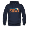 Denver, Colorado Hoodie - Retro Mountain Denver Crewneck Hooded Sweatshirt - navy