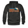 Keystone, Colorado Hoodie - Retro Mountain Keystone Crewneck Hooded Sweatshirt - charcoal gray