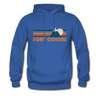 Fort Collins, Colorado Hoodie - Retro Mountain Fort Collins Crewneck Hooded Sweatshirt - royal blue