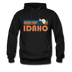 Idaho Hoodie - Retro Mountain Idaho Crewneck Hooded Sweatshirt - black