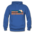 Mammoth, California Hoodie - Retro Mountain Mammoth Crewneck Hooded Sweatshirt - royal blue
